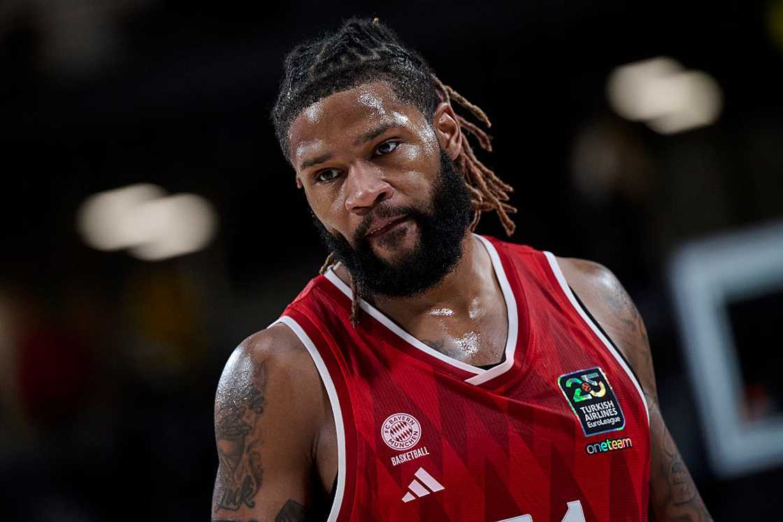 Devin Booker of FC Bayern Munich in action during the Turkish Airlines EuroLeague Play-in C match Devin Booker of FC Bayern Munich in action during the Turkish Airlines EuroLeague Play-in C match
