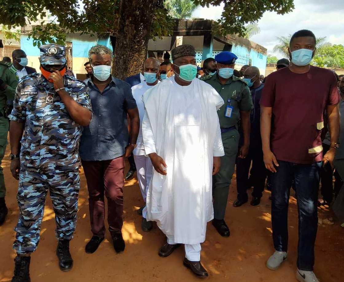 Iwollo Police Division Attack: Governor Ifeanyi Ugwuanyi visits scene