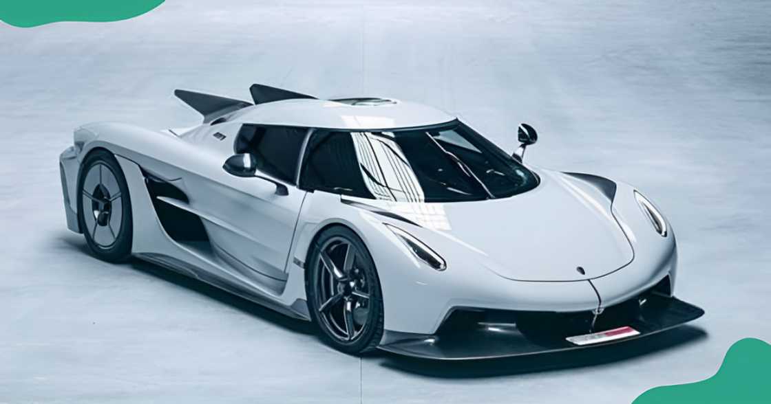 A white Koenigsegg Jesko Absolut