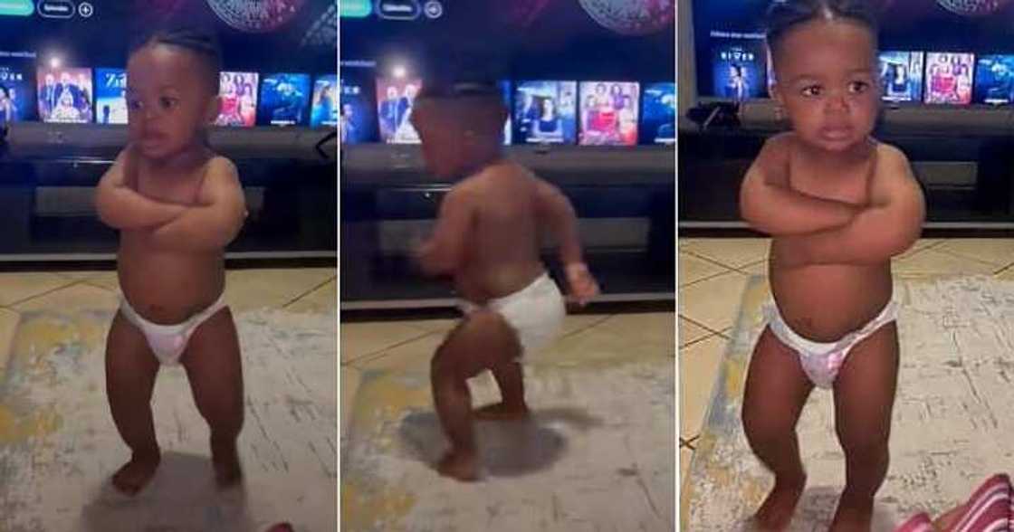 Little boy dances to Amapiano beat