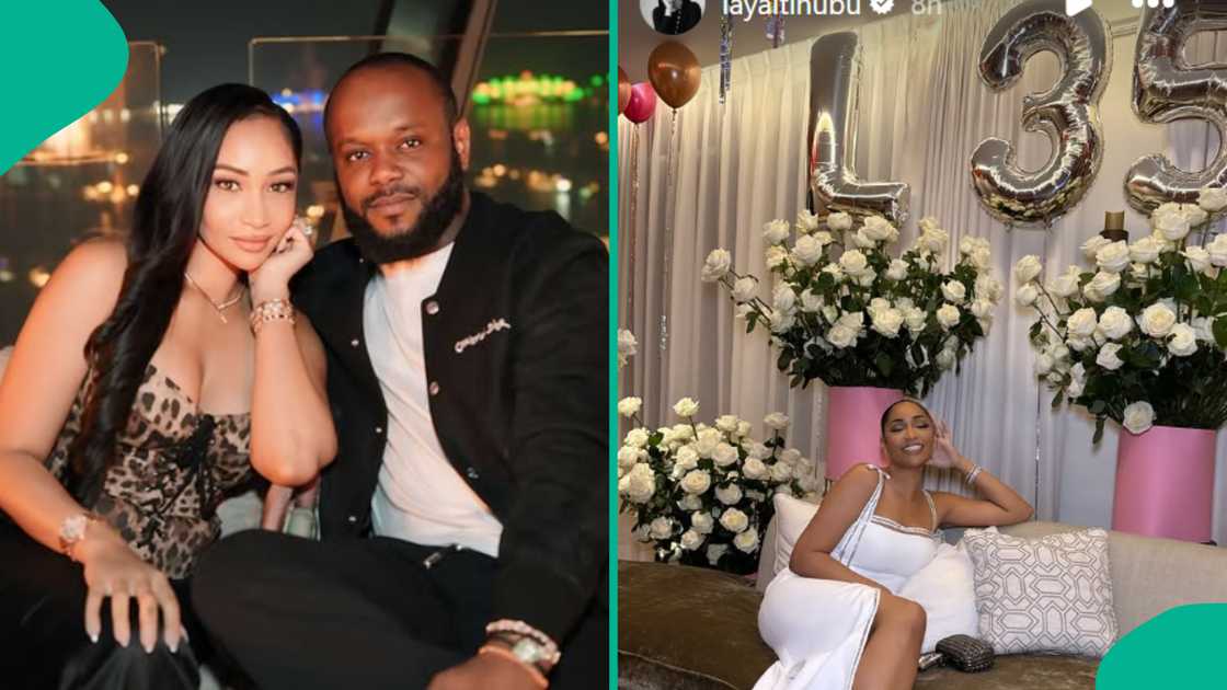 Seyi Tinubu, son of Nigeria's president Bola Tinubu, celebrates the 35th birthday of his wife Layal in style. Seyi Tinubu, son of Nigeria's president Bola Tinubu, celebrates the 35th birthday of his wife Layal in style.
