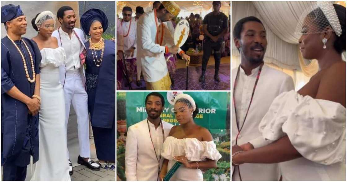Singer Femi Kuti and ex-wife at Made's wedding Singer Femi Kuti and ex-wife at Made's wedding
