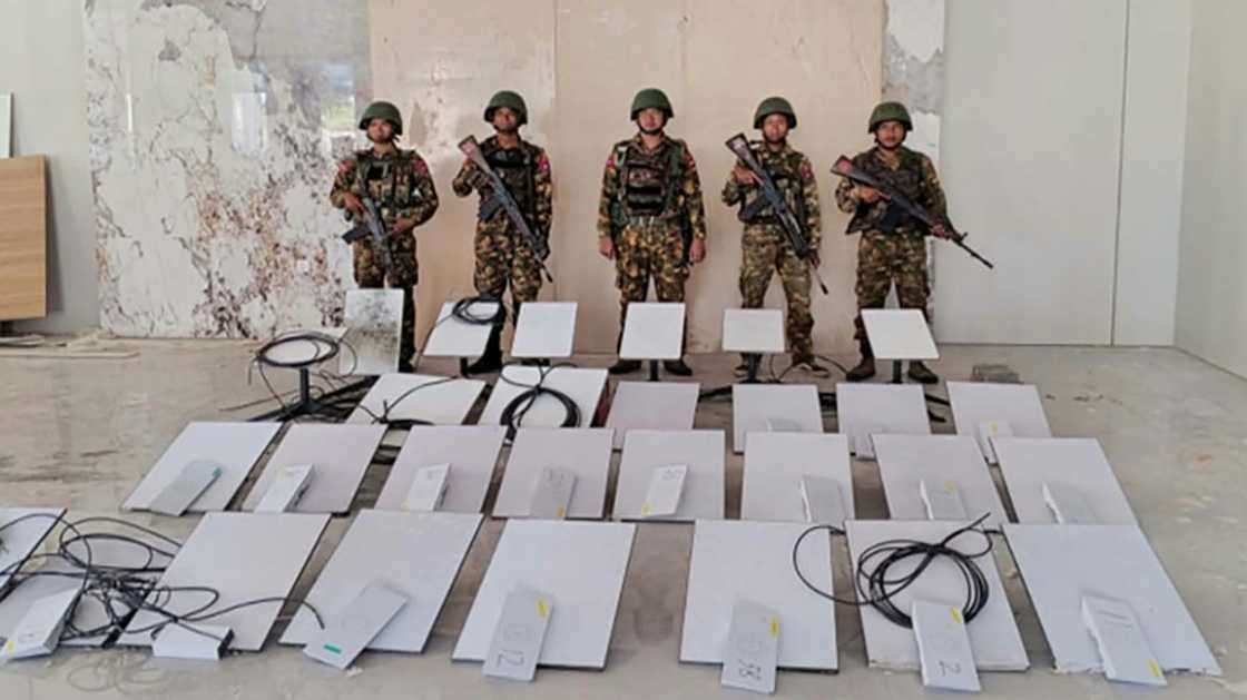 The haul of Starlink terminals the junta boasted that it seized this week numbered only 30, a fraction of the thousands which independent analysts have documented at KK Park The haul of Starlink terminals the junta boasted that it seized this week numbered only 30, a fraction of the thousands which independent analysts have documented at KK Park