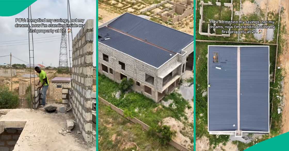 Nigerian man proudly shows off his property.