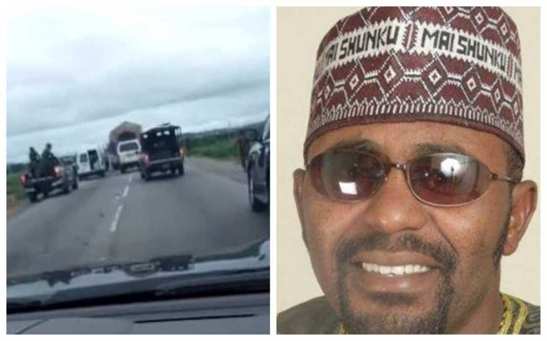 Yan bindiga sun budewa Ibrahim Maishinku wuta a hanyar Abuja-Kaduna, an sace abokinsa Yan bindiga sun budewa Ibrahim Maishinku wuta a hanyar Abuja-Kaduna, an sace abokinsa