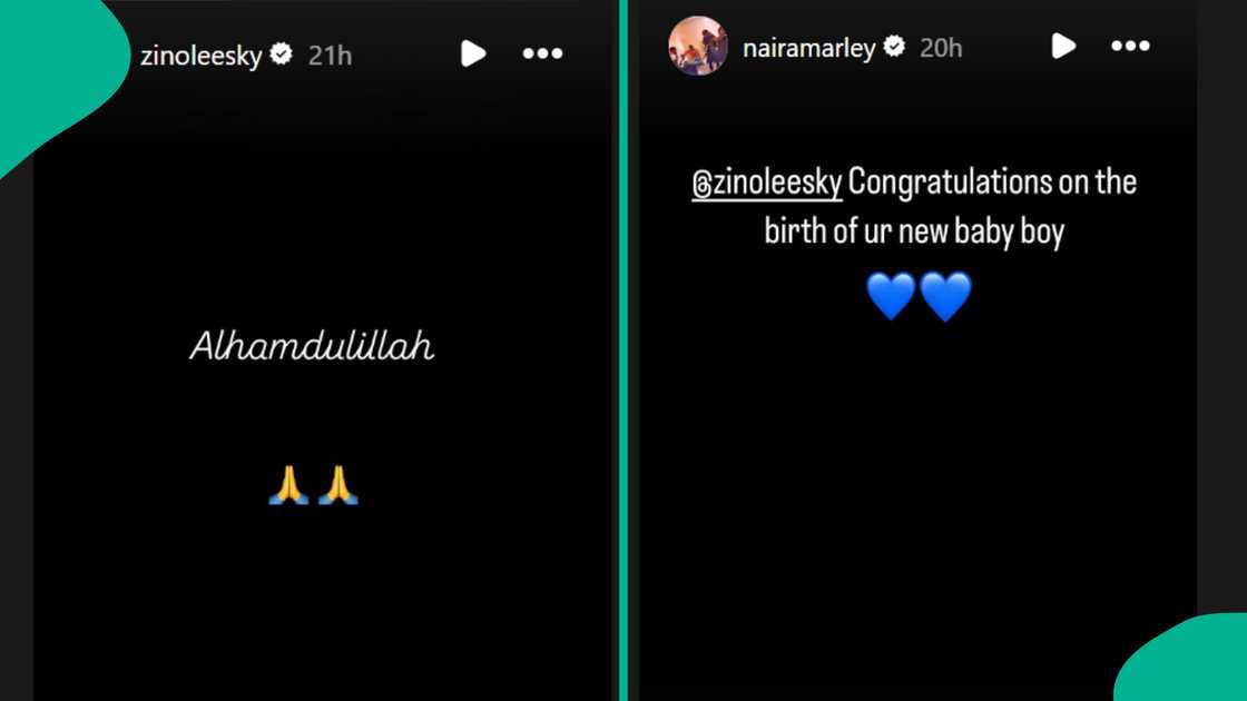 Naira Marley shares news as Zinoleesky becomes father to baby boy. Naira Marley shares news as Zinoleesky becomes father to baby boy.