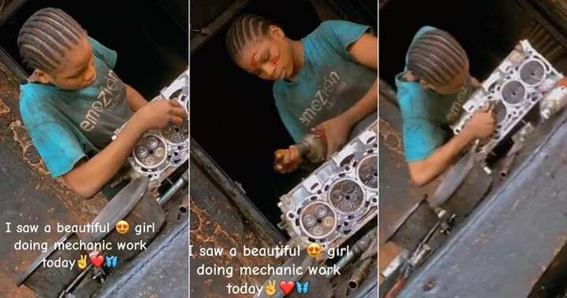 Beautiful girl working as a mechanic Beautiful girl working as a mechanic