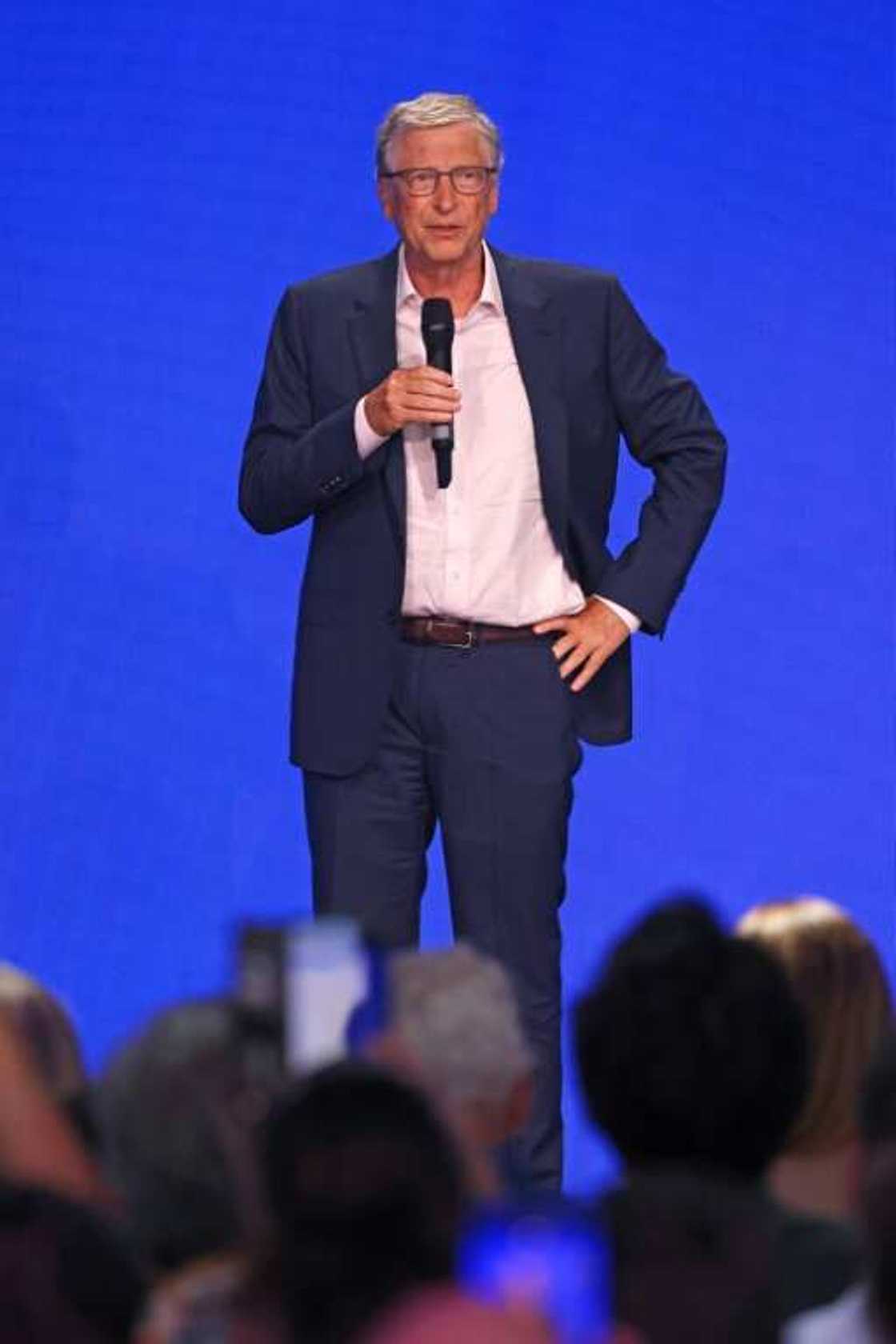 Microsoft co-founder Bill Gates at the Breakthrough Energy Summit in London on Thursday Microsoft co-founder Bill Gates at the Breakthrough Energy Summit in London on Thursday