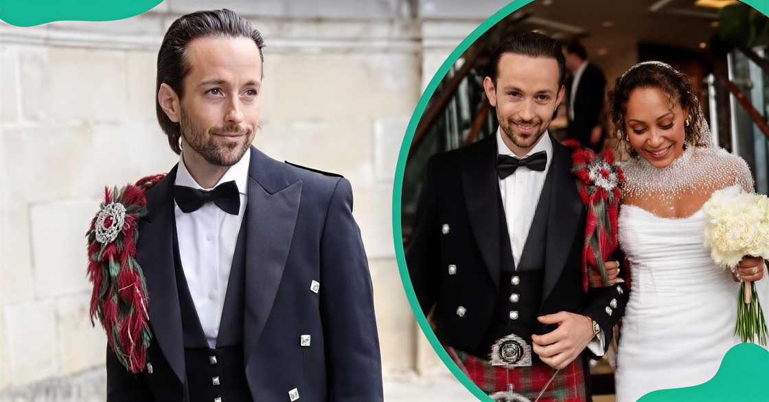 Rory McPhee poses in traditional Scottish attire. The celebrity hairstylist and Mel B walk out of the St. Paul's Cathedral in wedding attire Rory McPhee poses in traditional Scottish attire. The celebrity hairstylist and Mel B walk out of the St. Paul's Cathedral in wedding attire