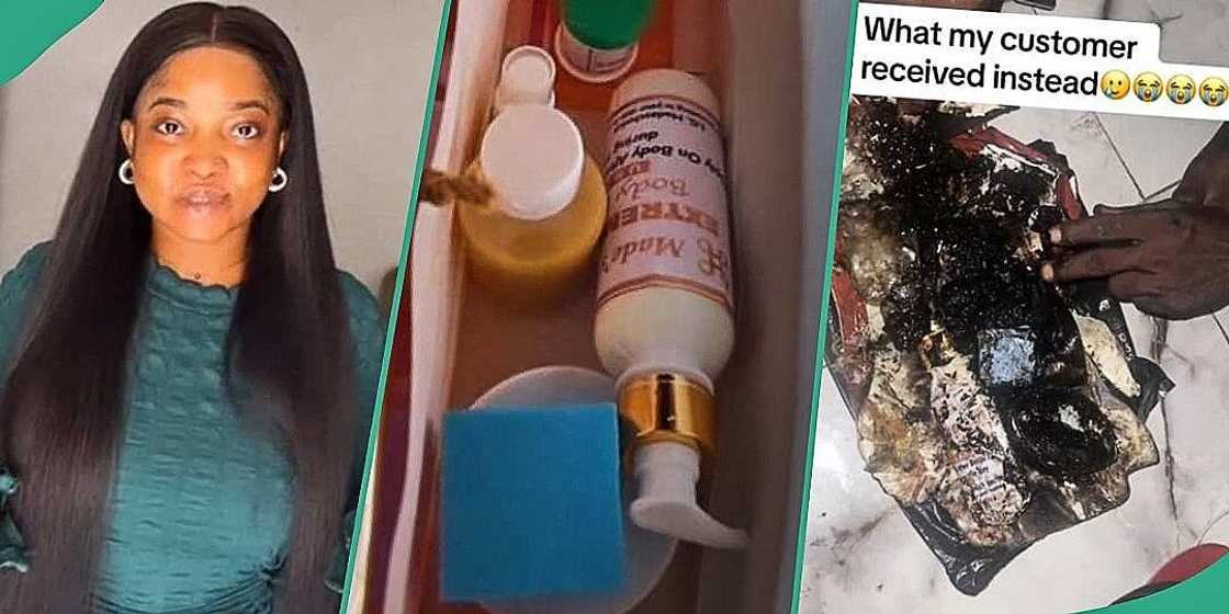 Skincare vendor in tears as N45k products sent through dispatch rider damages Skincare vendor in tears as N45k products sent through dispatch rider damages