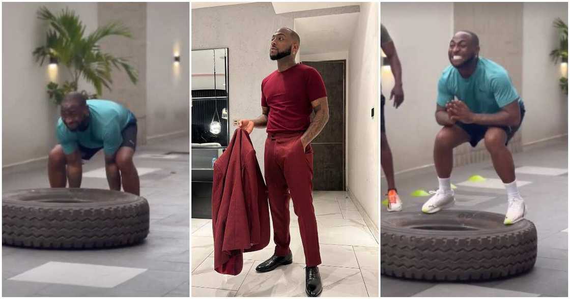 Davido, gym, DMW, singer Davido, gym, DMW, singer