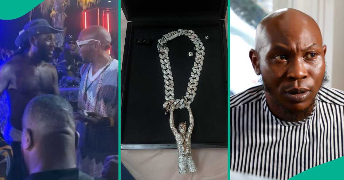 Seun Kuti and Burna Boy meet at Obi's house. Seun Kuti and Burna Boy meet at Obi's house.