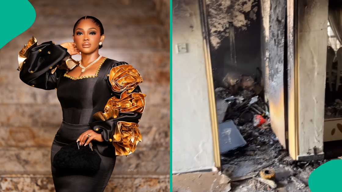 Mercy Aigbe shares thankful post after fire incident.