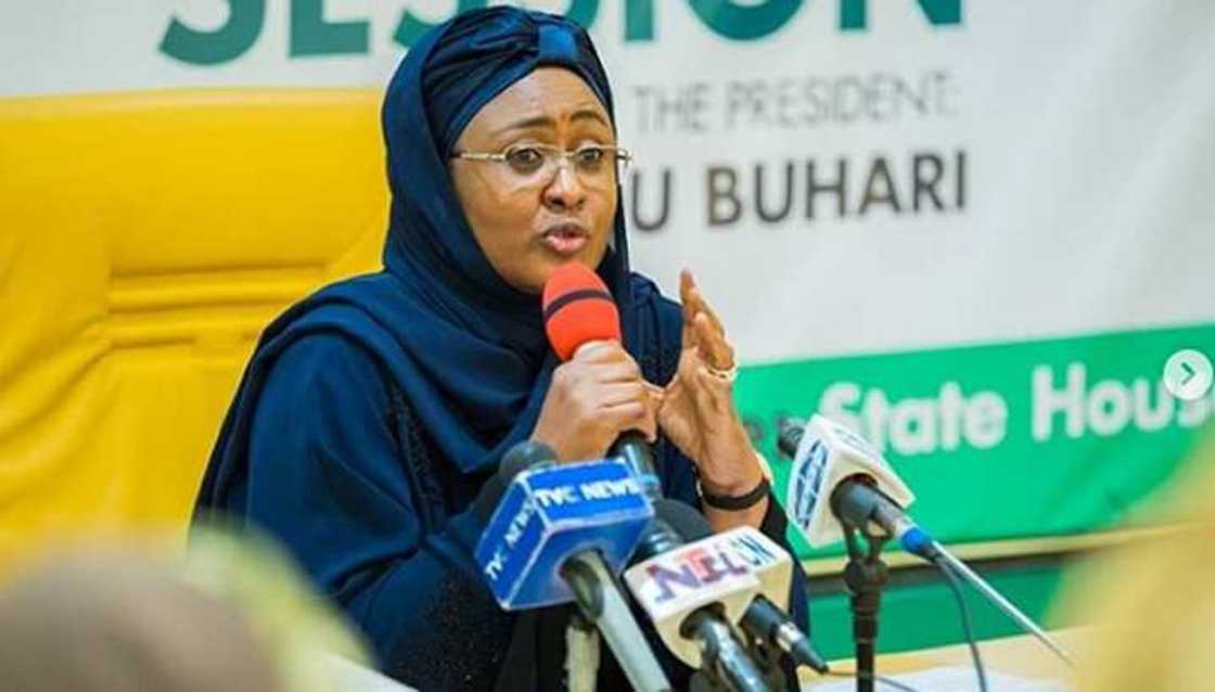 Aisha Buhari says COVID-19 pandemic is a sign that God is not happy with mankind