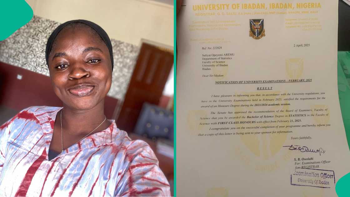 University of Ibadan first class graduate in statistics celebrates herself online, shares her next plan