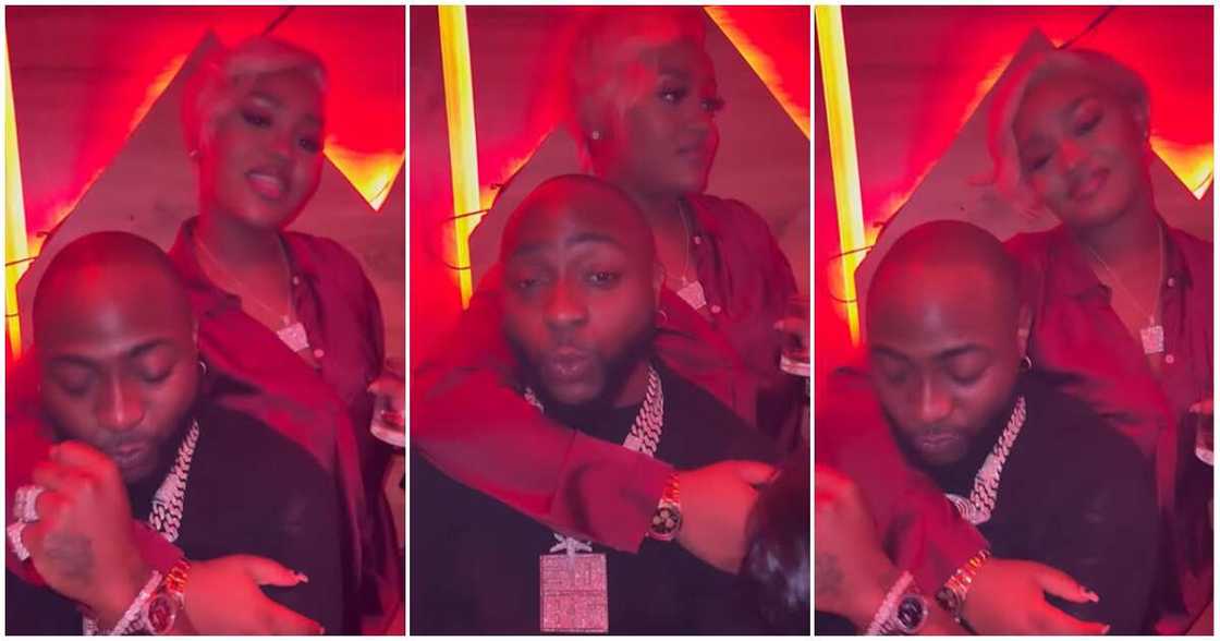 Davido and Chioma in the club Davido and Chioma in the club