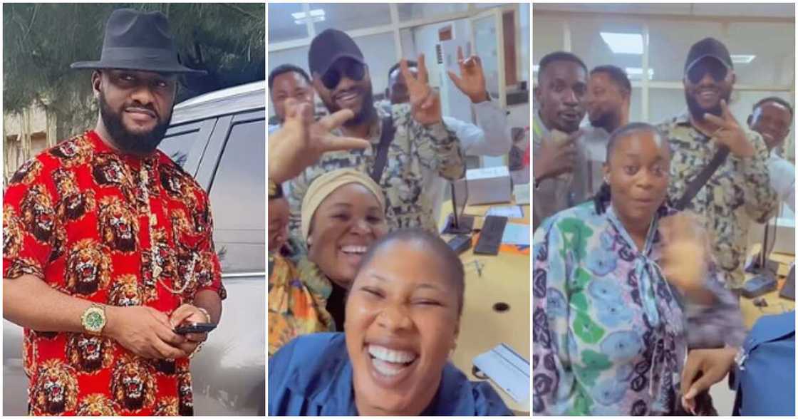 Actor Yul Edochie and his fans in Abuja Actor Yul Edochie and his fans in Abuja