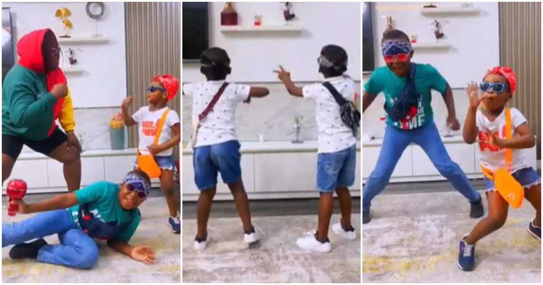 Funke Akindele's sister and their kids Funke Akindele's sister and their kids