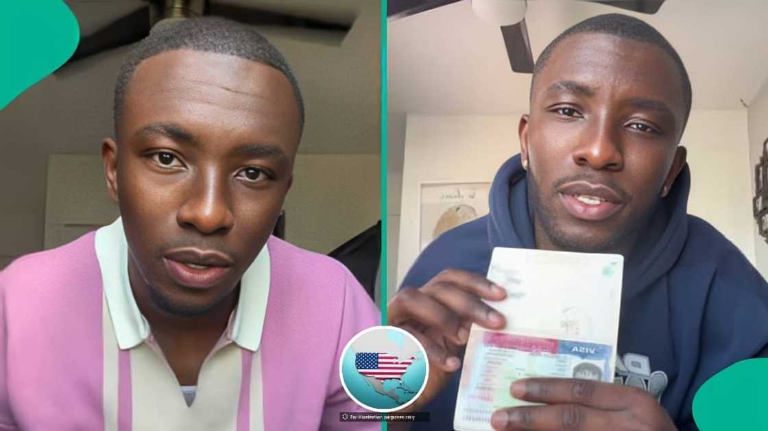 Nigerian man shows his US visa, says 15 applicants were rejected before him