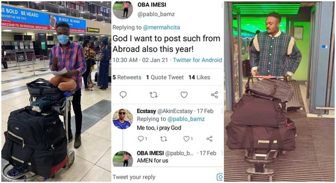 Man moves abroad after God answered his prayer. Man moves abroad after God answered his prayer.