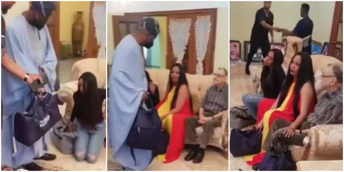 Davido’s father at Sina Rambo's introduction. Davido’s father at Sina Rambo's introduction.