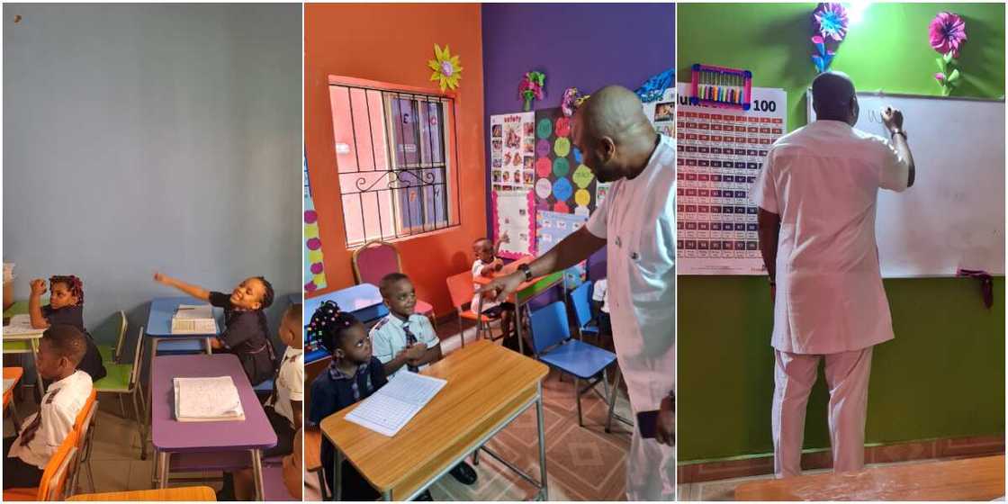 Man Pretends He Doesn't Know His Kids as He Teaches Them Alongside Other Pupils, Many React to Cute Photos Man Pretends He Doesn't Know His Kids as He Teaches Them Alongside Other Pupils, Many React to Cute Photos