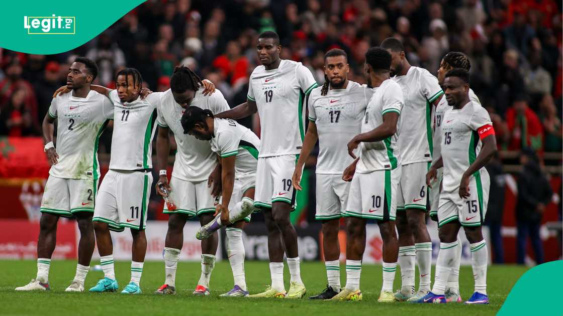 Nigeria team after losing the penalty shootout against Morocco in AFCON 2025. Photo by Torbjorn Tande