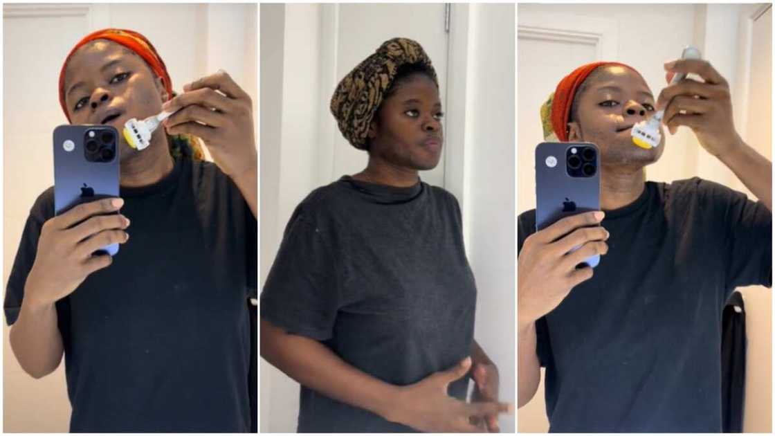 Facial hair removal/Shaving stick use. Facial hair removal/Shaving stick use.