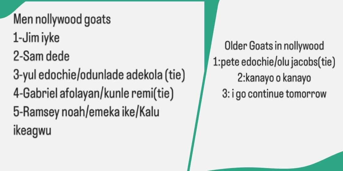 Verydarkman's list of Nollywood's GOAT for men Verydarkman's list of Nollywood's GOAT for men