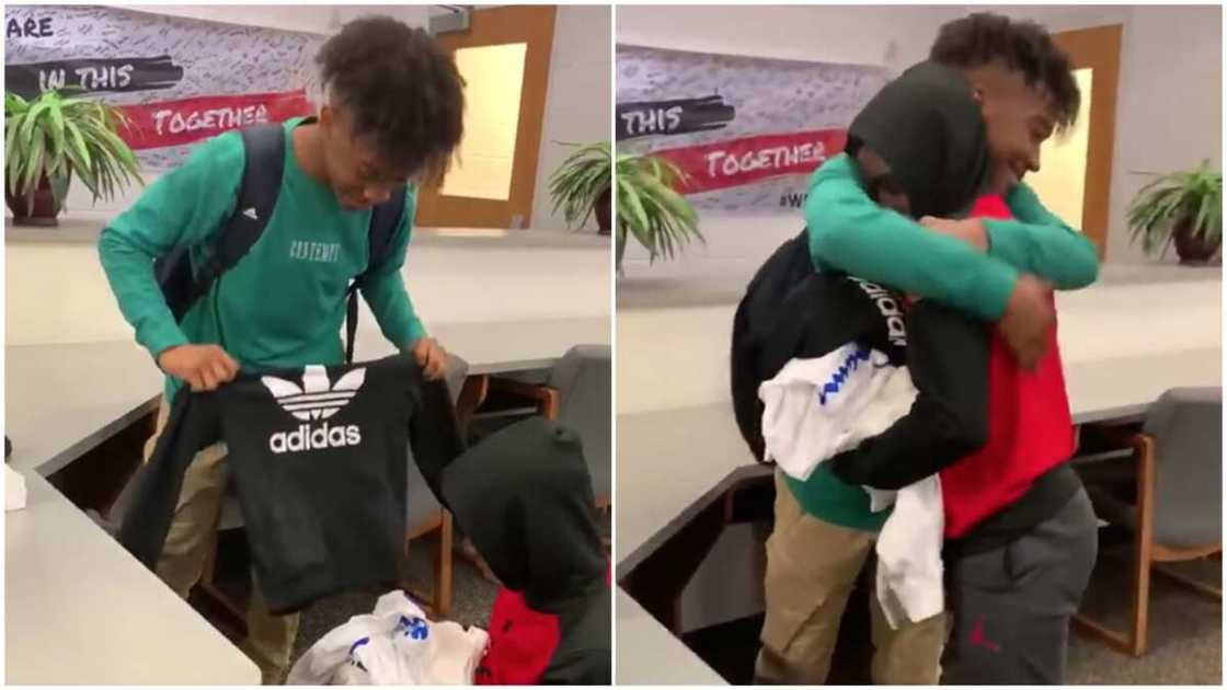 Kind Boy Makes Classmate Who Wears Same Cloth to School Smile, Gives Him 3 Bags of Designer Clothes Kind Boy Makes Classmate Who Wears Same Cloth to School Smile, Gives Him 3 Bags of Designer Clothes