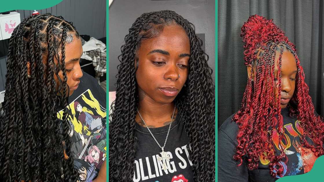 Various designs of the Island Twist hairstyle Various designs of the Island Twist hairstyle