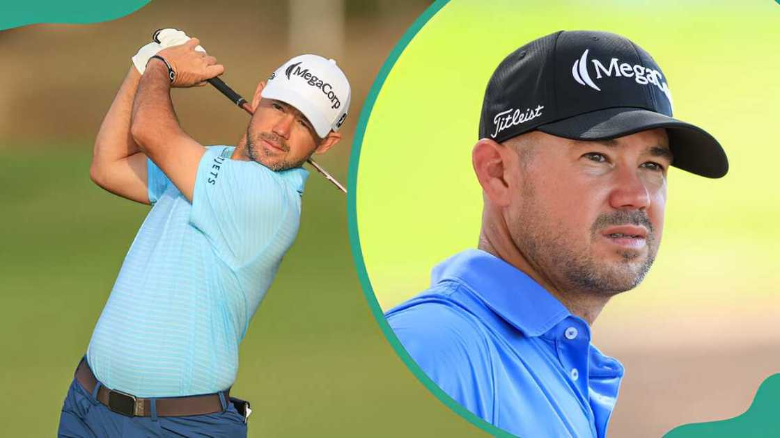 Brian Harman at The Emirates Golf Club (L). Harman at TPC Sawgrass (R) Brian Harman at The Emirates Golf Club (L). Harman at TPC Sawgrass (R)