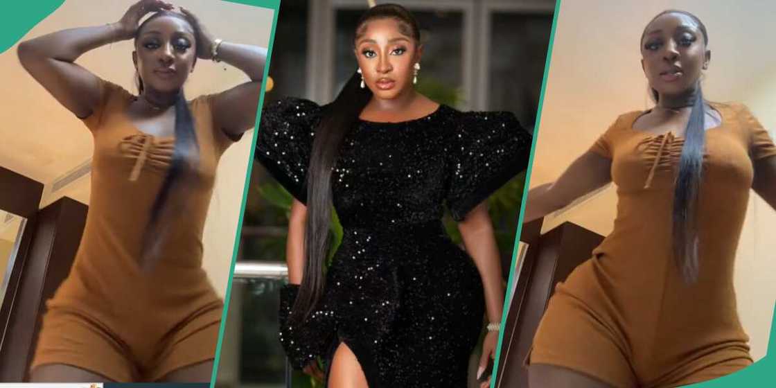 Ini Edo dancing on Tiktok, Ini Edo, Ini Edo whines waist