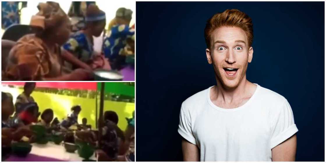 Mixed reactions trail video of guests being served garri and sugar at event Mixed reactions trail video of guests being served garri and sugar at event