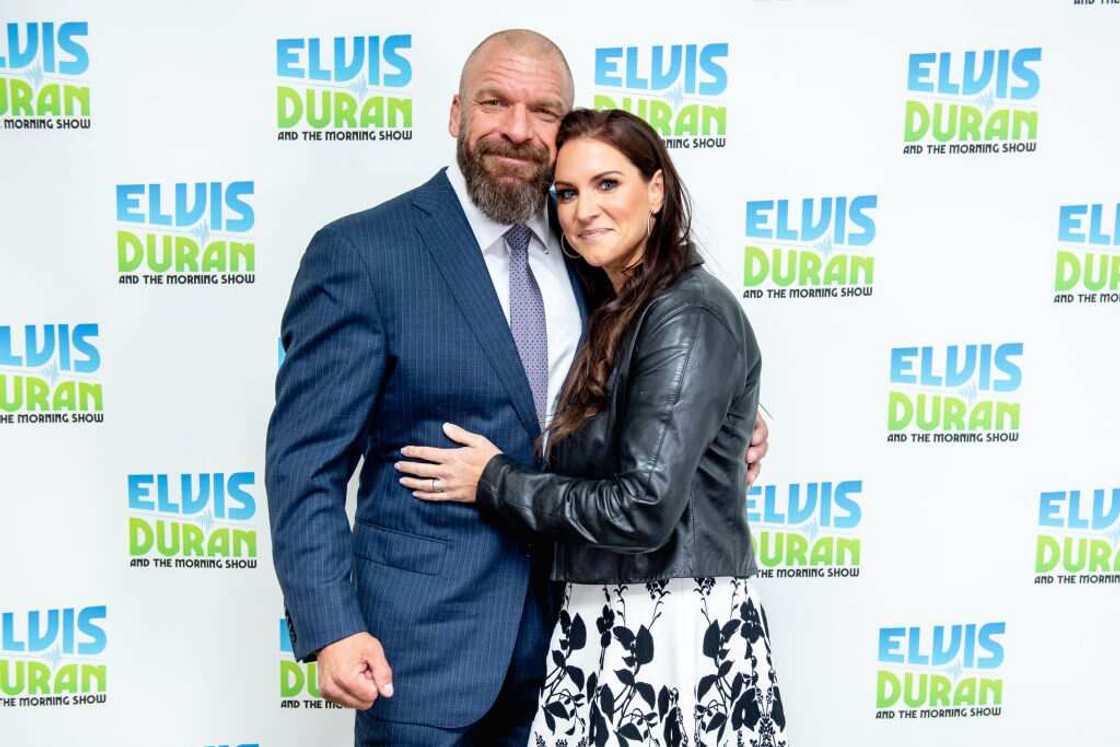 Triple H and her wife at the Nassau Coliseum at Z100 Studio