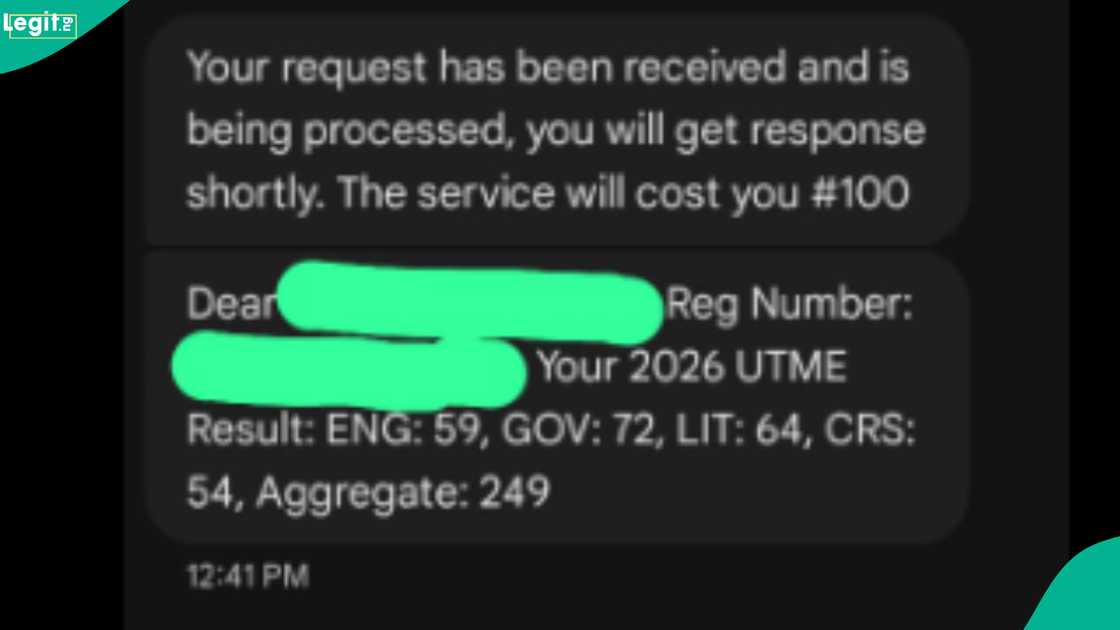 An art student who wants to study Mass Communication posts her 2026 UTME result An art student who wants to study Mass Communication posts her 2026 UTME result