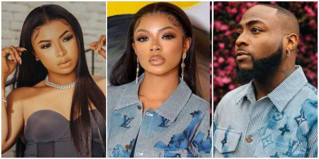 Photos of Liquorose and Davido. Photos of Liquorose and Davido.