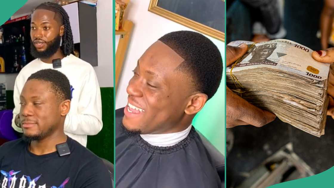 Nigerian barber who charges N23,000.