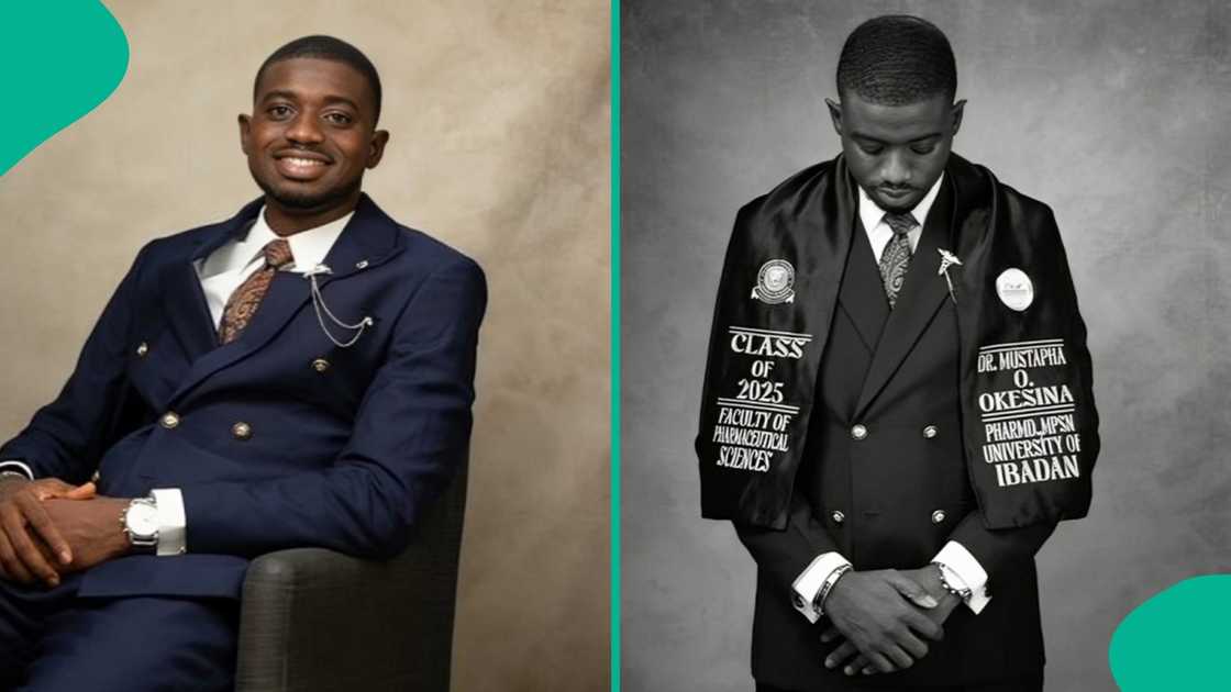 University of Ibadan pharmacy graduate Okesina Mustapha Olanrewaju celebrates induction into the profession, reflecting on his 2018–2026 academic journey and football achievements.