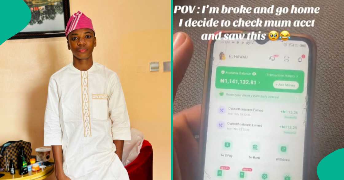 Broke Nigerian man seeks help after seeing his mum's OPay account balance Broke Nigerian man seeks help after seeing his mum's OPay account balance
