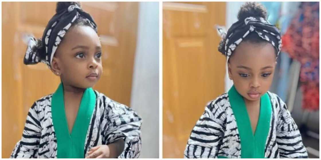 Boubou/Adire fashion, girl in adire, children fashion Boubou/Adire fashion, girl in adire, children fashion