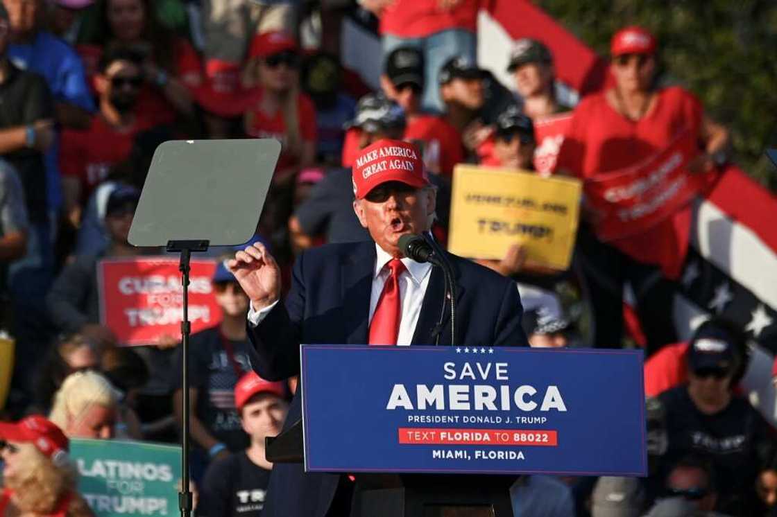 Losing media support: Former US President Donald Trump at a Florida rally before the midterm elections that took place on Tuesday