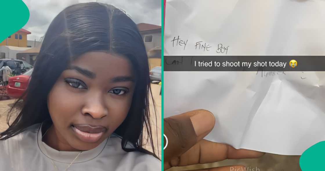 Lady makes the first move after seeing fine boy in church, passes note to him Lady makes the first move after seeing fine boy in church, passes note to him
