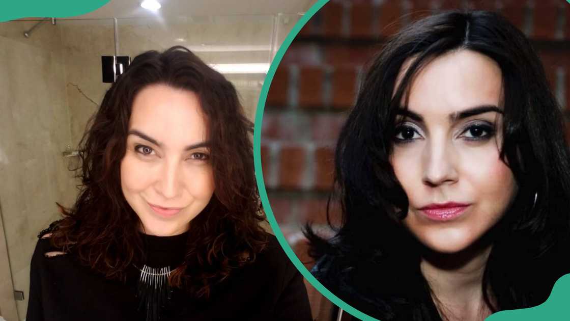 Lisa Ortiz wearing a black top (L). Lisa Ortiz posing for a selfie inside a room (R). Lisa Ortiz wearing a black top (L). Lisa Ortiz posing for a selfie inside a room (R).