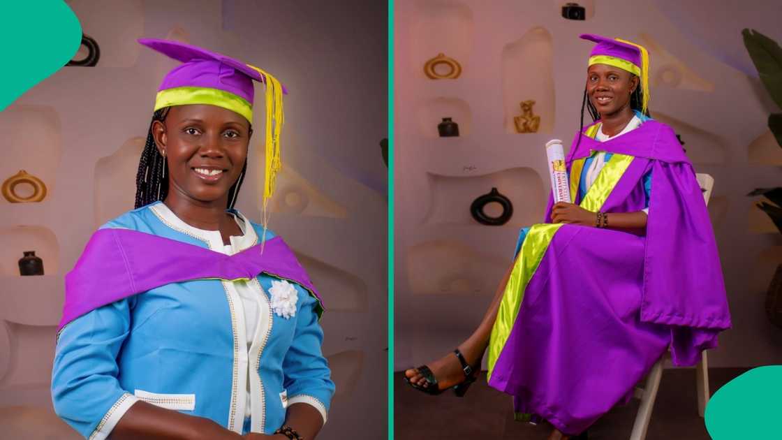 Nigerian woman and mother graduates with first class after returning to school 25 years after