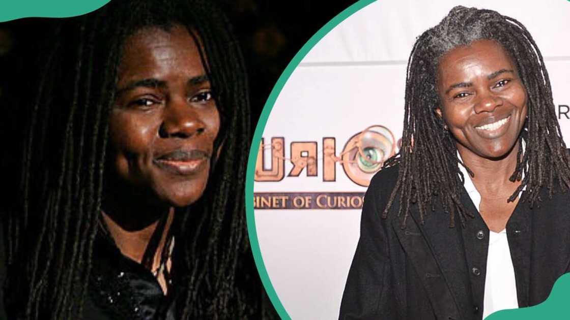 Tracy Chapman performs at the AmFAR Gala (L). She attends Cirque du Soleil "Kurios" - Opening Night (R) Tracy Chapman performs at the AmFAR Gala (L). She attends Cirque du Soleil "Kurios" - Opening Night (R)