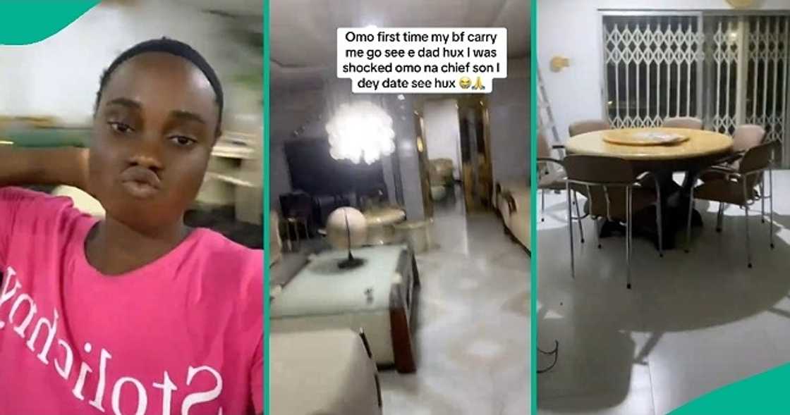 Lady who visited boyfriend's family house vows to marry him after finding out his dad is a chief. Lady who visited boyfriend's family house vows to marry him after finding out his dad is a chief.