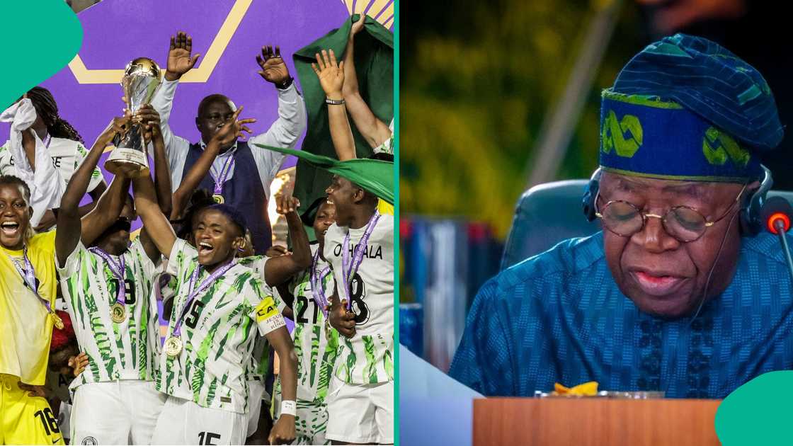 Shugaba Bola Tinubu ya karrama 'yan wasan Super Falcons da lambar OON, $100,000 da gidaje Shugaba Bola Tinubu ya karrama 'yan wasan Super Falcons da lambar OON, $100,000 da gidaje