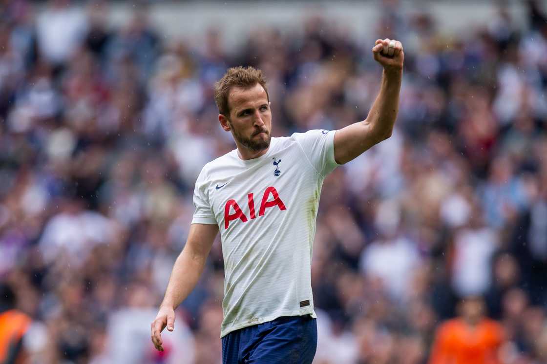 Harry Kane of Tottenham looks on during the Premier League match between Tottenham Hotspur and Burnley at the Tottenham Hotspur Stadium, London