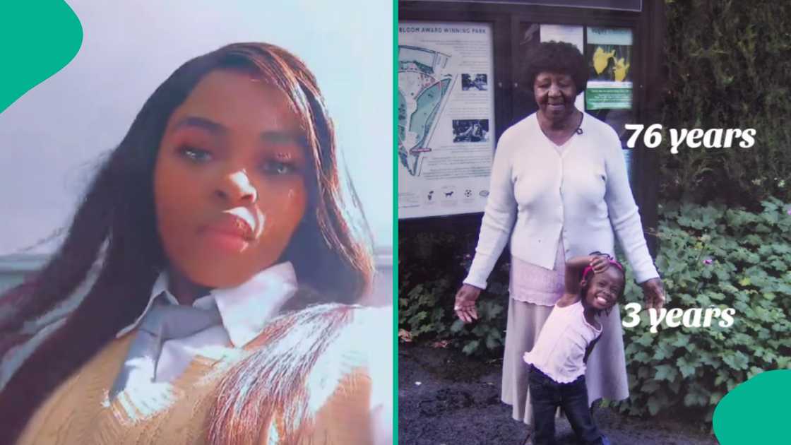 The lady showed how her grandmother is aging. The lady showed how her grandmother is aging.